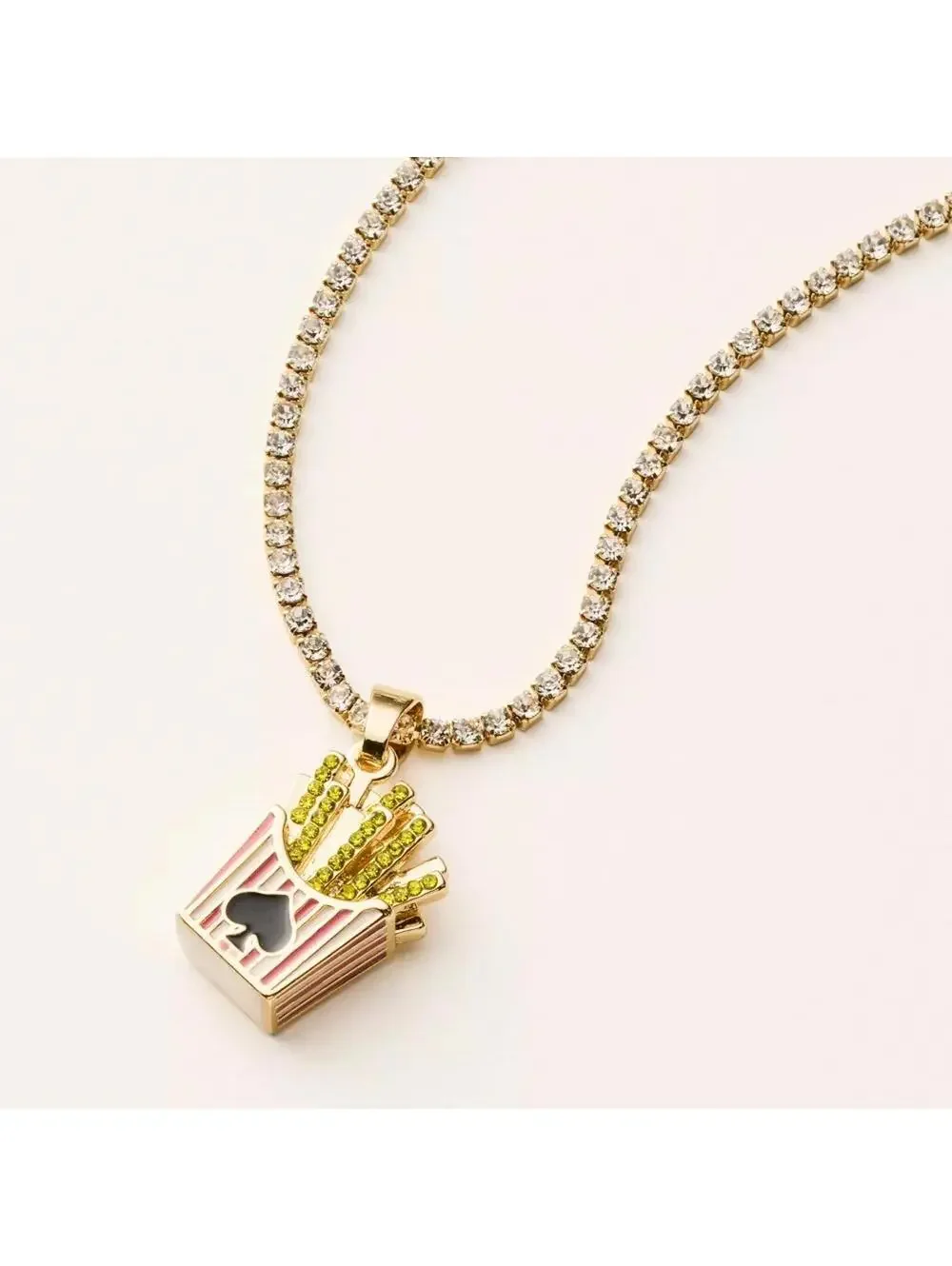 Kate Spade French Fry Charm Tennis Necklace